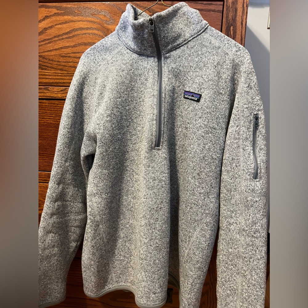 Gently Used Patagonia 1/4 zip Better Sweater Birch White